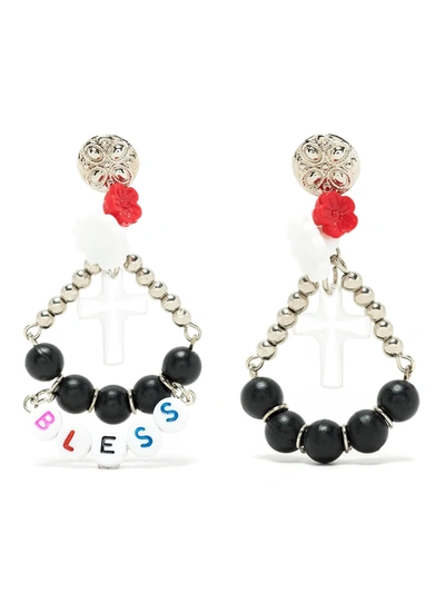 Shop Amir Slama Embellishment Earrings In Black