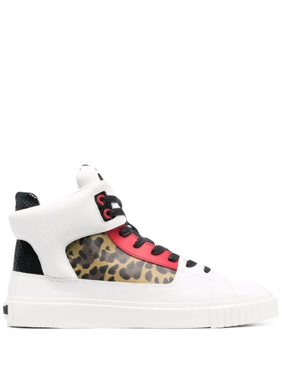 Just Cavalli Contrast-panel High-top Trainers In White | ModeSens