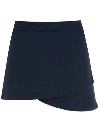 Shop Amir Slama Wrap Mini Skirt In Blue
