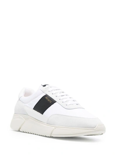 Shop Axel Arigato Genesis Leather Sneakers  With Logo In White