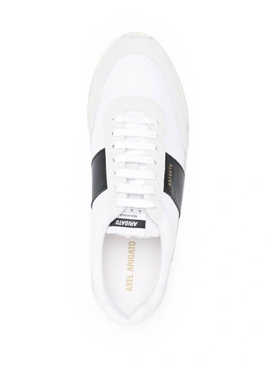 Shop Axel Arigato Genesis Leather Sneakers  With Logo In White