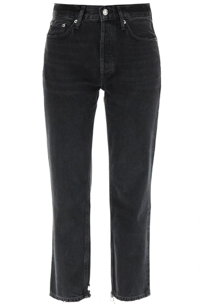 Shop Agolde Lana Cropped Jeans In Black