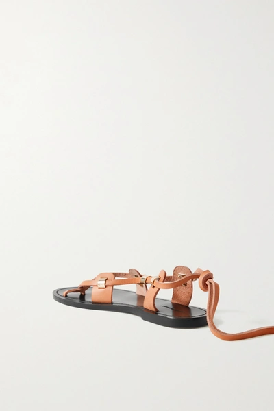 Shop Isabel Marant Anil Lace-up Leather Sandals In Brown