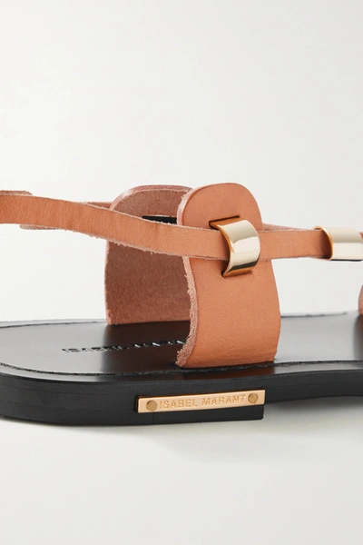 Isabel Marant Anil Lace-up Leather Sandals In Brown
