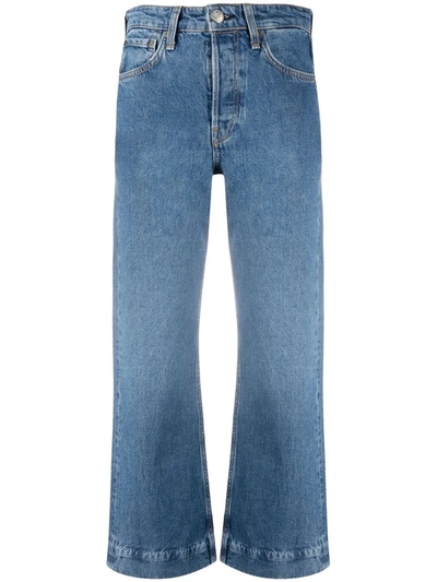 Shop Rag & Bone Cropped Flared-leg Jeans In Blue