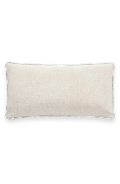 Shop Kate Spade Metallic Linen Blend Accent Pillow In Natural