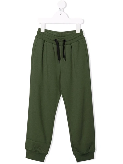 Shop Fendi Tapered-leg Track Pants In Green