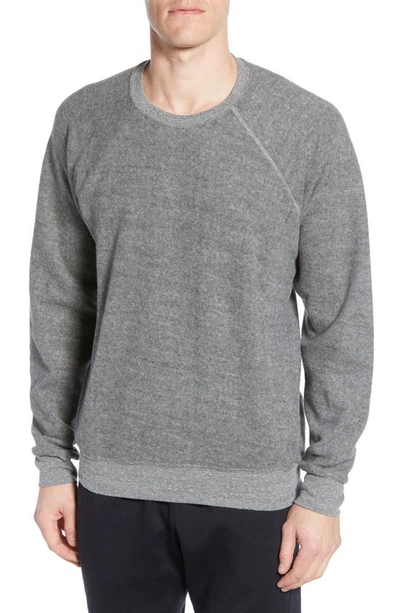 Shop Alo Yoga Triumph Crewneck Sweatshirt In Grey Triblend