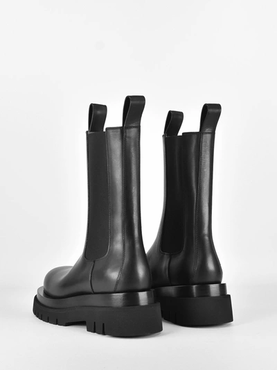 Shop Bottega Veneta Black Lug Boots