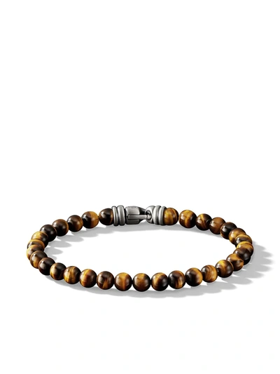 Shop David Yurman Sterling Silver Spiritual Beads Tiger Eye Bracelet