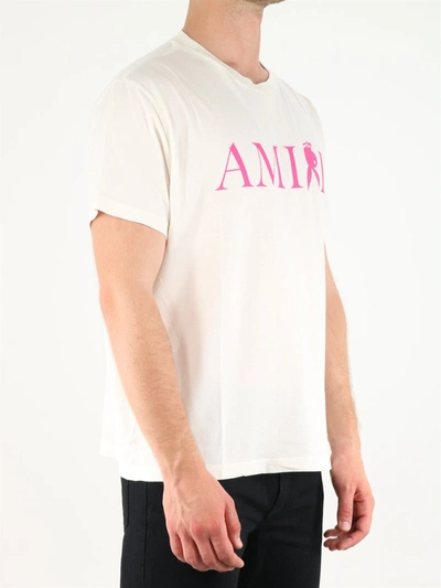 Shop Amiri T-shirt Reverse Bunny In White