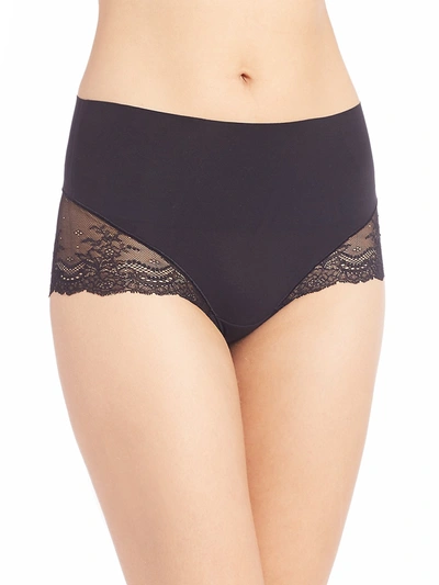 Shop Spanx Women's Undetectable Lace Hipster Panty In Very Black