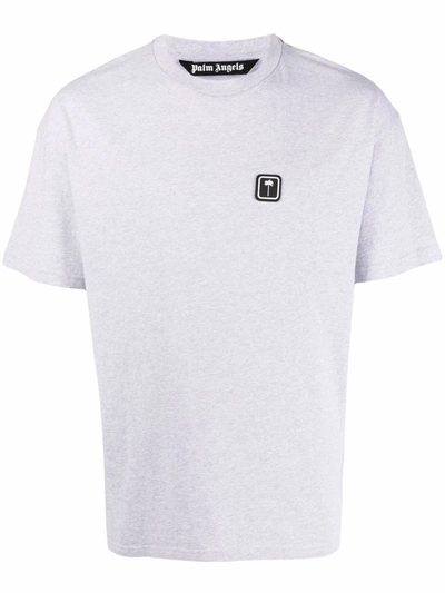 Shop Palm Angels Pxp Logo-patch T-shirt In Grau