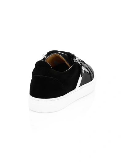 Shop Giuseppe Zanotti Baby's, Little Kid's & Kid's Two-tone Leather Sneakers In Black White