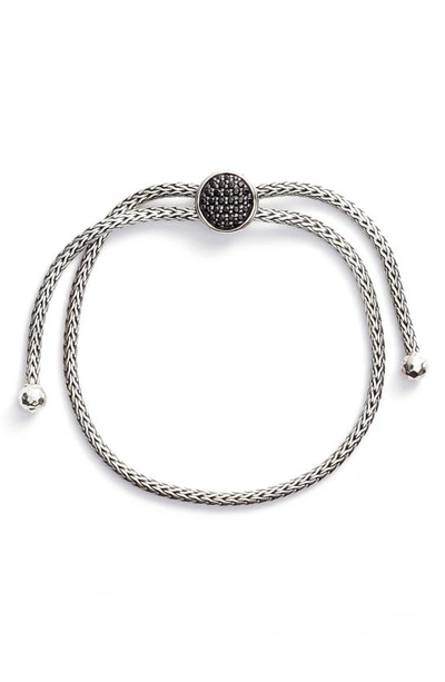 Shop John Hardy Classic Chain Sapphire Pull Bracelet In Silver/ Black Sapphire