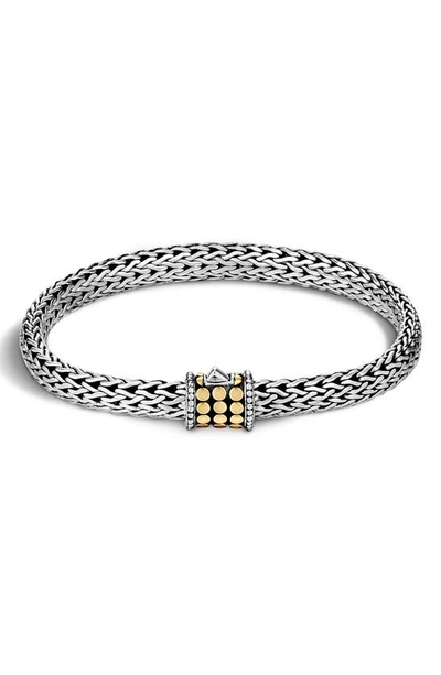 Shop John Hardy Dot Chain Bracelet In Silver/ Gold