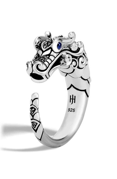 Shop John Hardy Legends Naga Ring In Silver/black