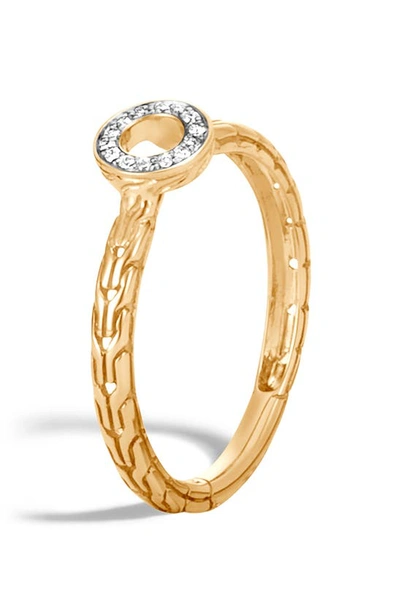 Shop John Hardy Dot Diamond Pavé Ring In Gold