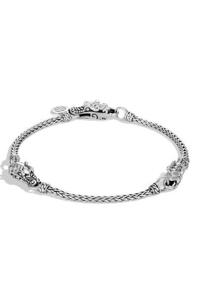 John Hardy Sterling Silver Legends Naga Dragon Station Link Bracelet In Silver