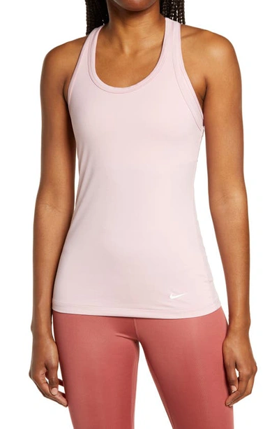 Shop Nike Get Fit Dri-fit Tank In Pink Glaze/ White