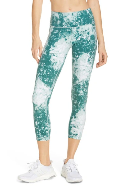 Shop Sweaty Betty Power Pocket Workout Leggings In Marina Green Tie Dye Print