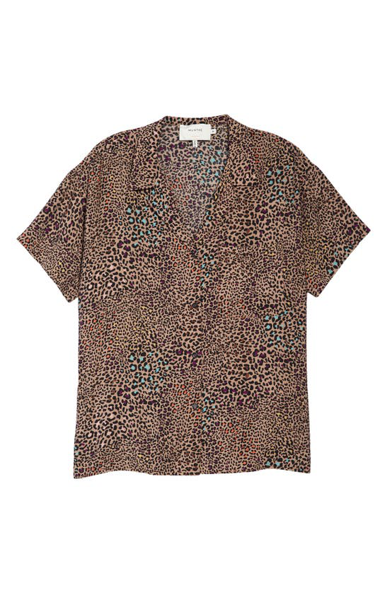 leopard print camp shirt