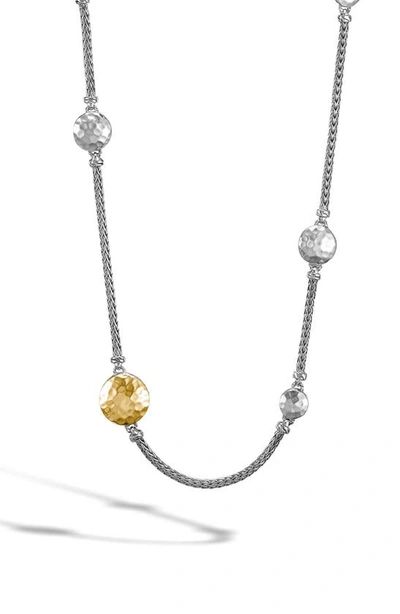 Shop John Hardy 'dot' Long Station Necklace In Silver/ Gold