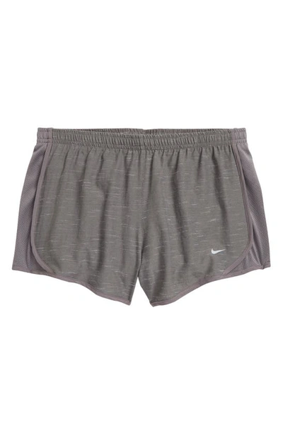 Shop Nike Dri-fit Tempo Shorts In Gunsmoke/ Heather/ Wolf Grey