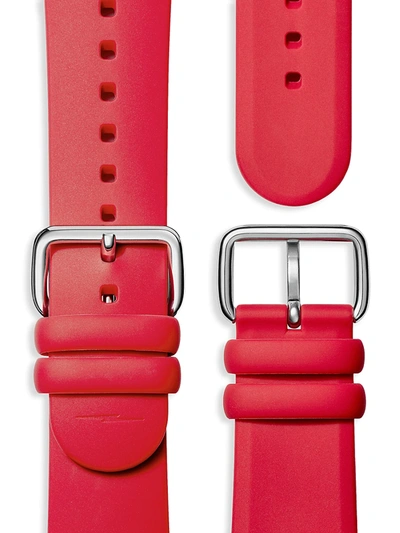Shop Shinola Detrola Spf Stainless Steel Watch In Red