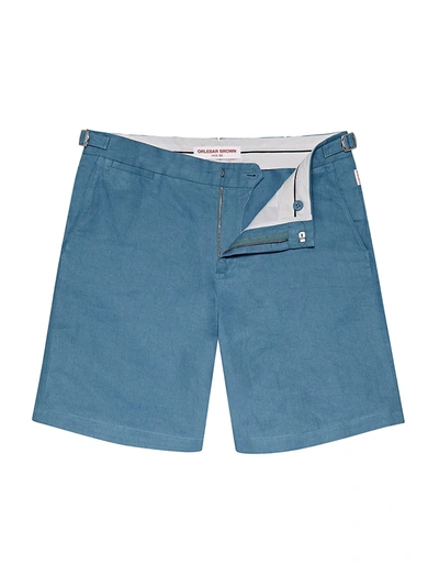 Shop Orlebar Brown Men's Norwich Linen Shorts In Capri