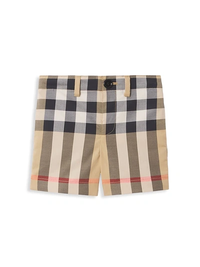 Shop Burberry Baby Boy's & Little Boy's Vintage Check Shorts In Archive Beige