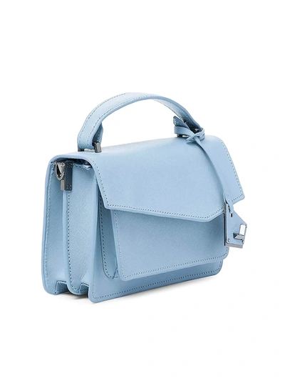 Shop Botkier Cobble Hill Leather Crossbody Bag In Blue Cadet