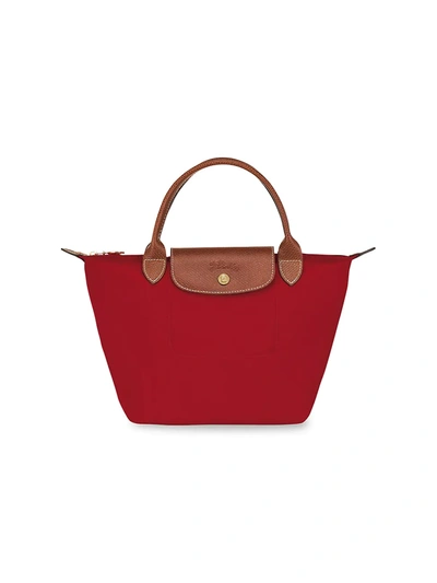 Shop Longchamp Women's Small Le Pliage Tote In Red