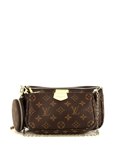Pre-owned Louis Vuitton 2020  Monogram-print Pouch In 褐色