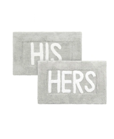 Jean Pierre Cotton 2-piece Bath Rug Set Bedding In Light Gray