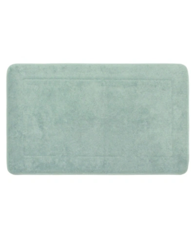 Oliver Brown Terry Memory Foam Bath Rug, 20" X 32" In Aqua