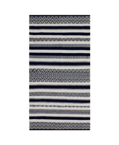 Shop French Connection Anwar Handwoven 3' X 5' Moroccan Accent Rug Bedding In Navy