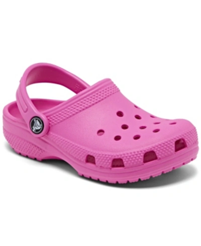 Shop Crocs Big Kids Classic Clogs From Finish Line In Electric Pink