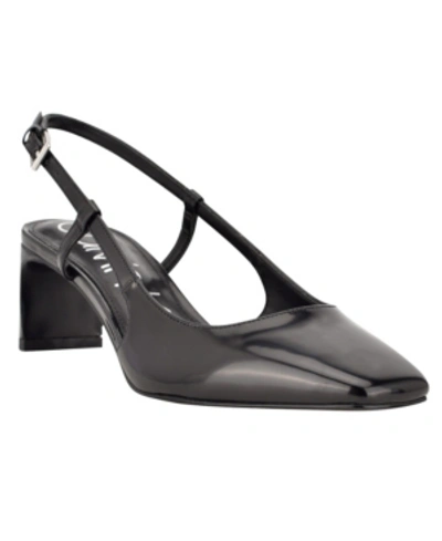 Shop Calvin Klein Women's Koana Mid Heel Slingback Pumps Women's Shoes In Black