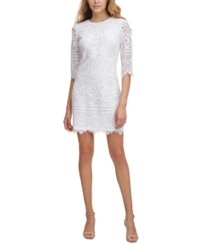 Shop Kensie Lace Sheath Dress In White