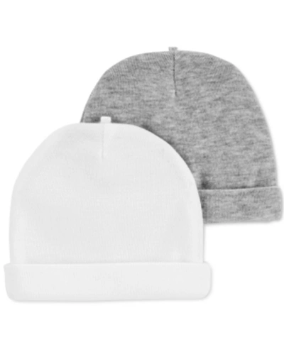 Shop Carter's Baby Boys Or Girls 2-pack Solid Caps In White