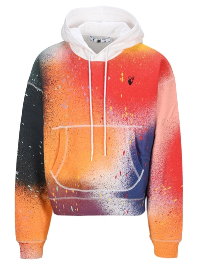 Shop Off-white Off White Katsu Hooded Sweatshirt In Multicolor