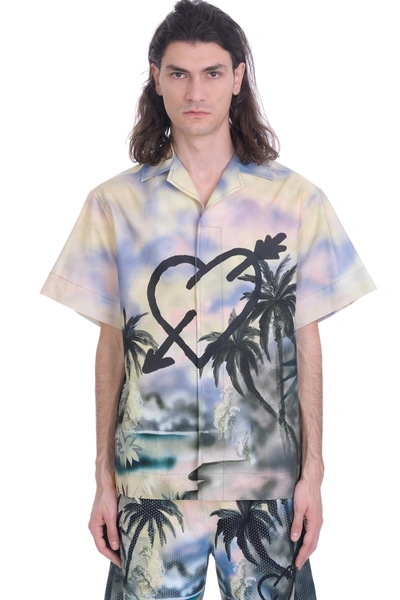 Shop Palm Angels Shirt In Multicolor Cotton