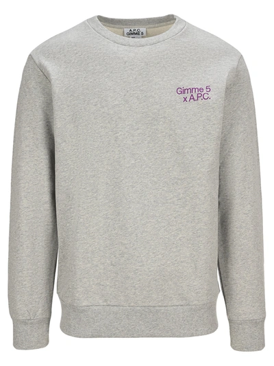Shop Apc A.p.c. Eddy Sweatshirt In Heater Grey