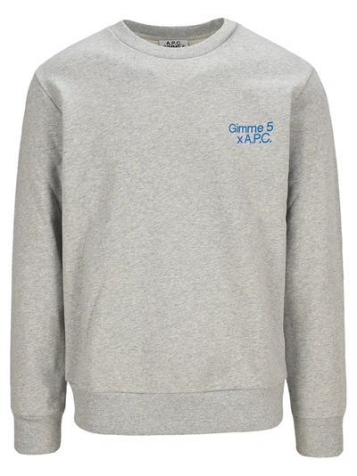 Shop Apc Michele Sweatshirt In Heater Grey
