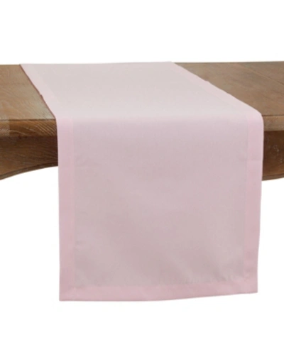 Shop Saro Lifestyle Everyday Design Solid Color Table Runner, 72" X 16" In Pink