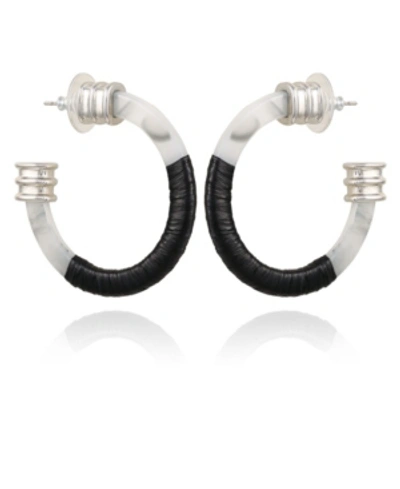 Shop T Tahari Perfectly Natural Hoop Earring In Silver-tone