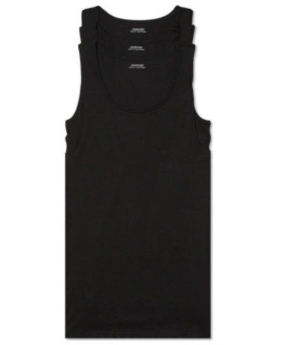 Shop Calvin Klein Men's 3-pack Cotton Classics Tank Tops In Black