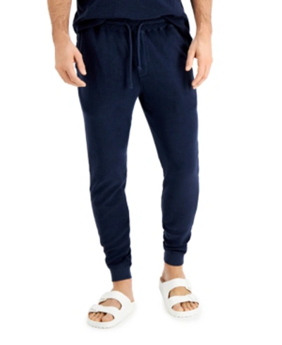 Shop Sun + Stone Men's Baby Terry Knit Jogger Pants, Created For Macy's In Basic Navy