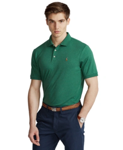 Shop Polo Ralph Lauren Men's Classic-fit Soft Cotton Polo Shirt In Verano Green Heather